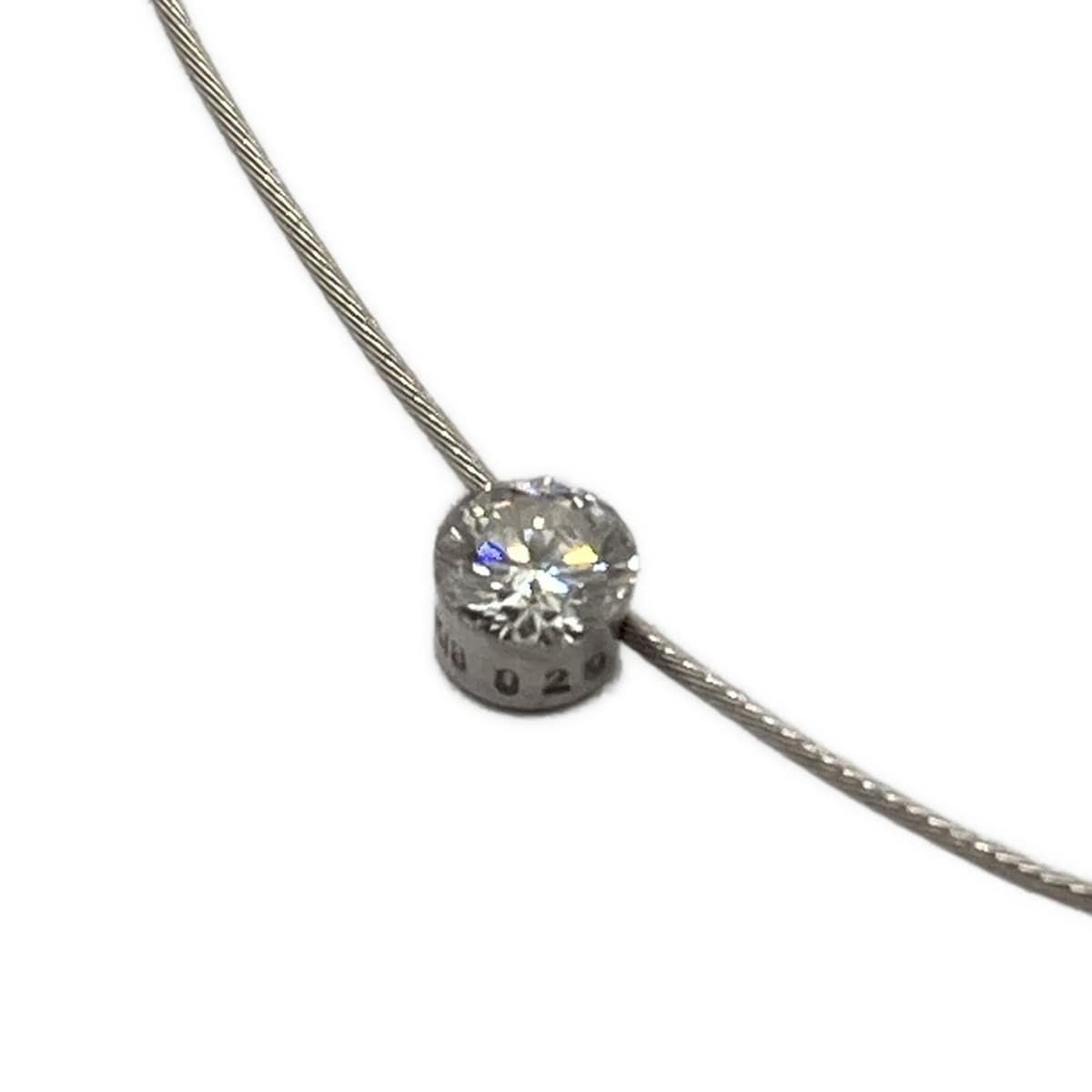 STAR JEWELRY スタージュエリー ネックレス - K18WG×ダイヤモンド 1Pダイヤ|ダイヤ約0.2カラット