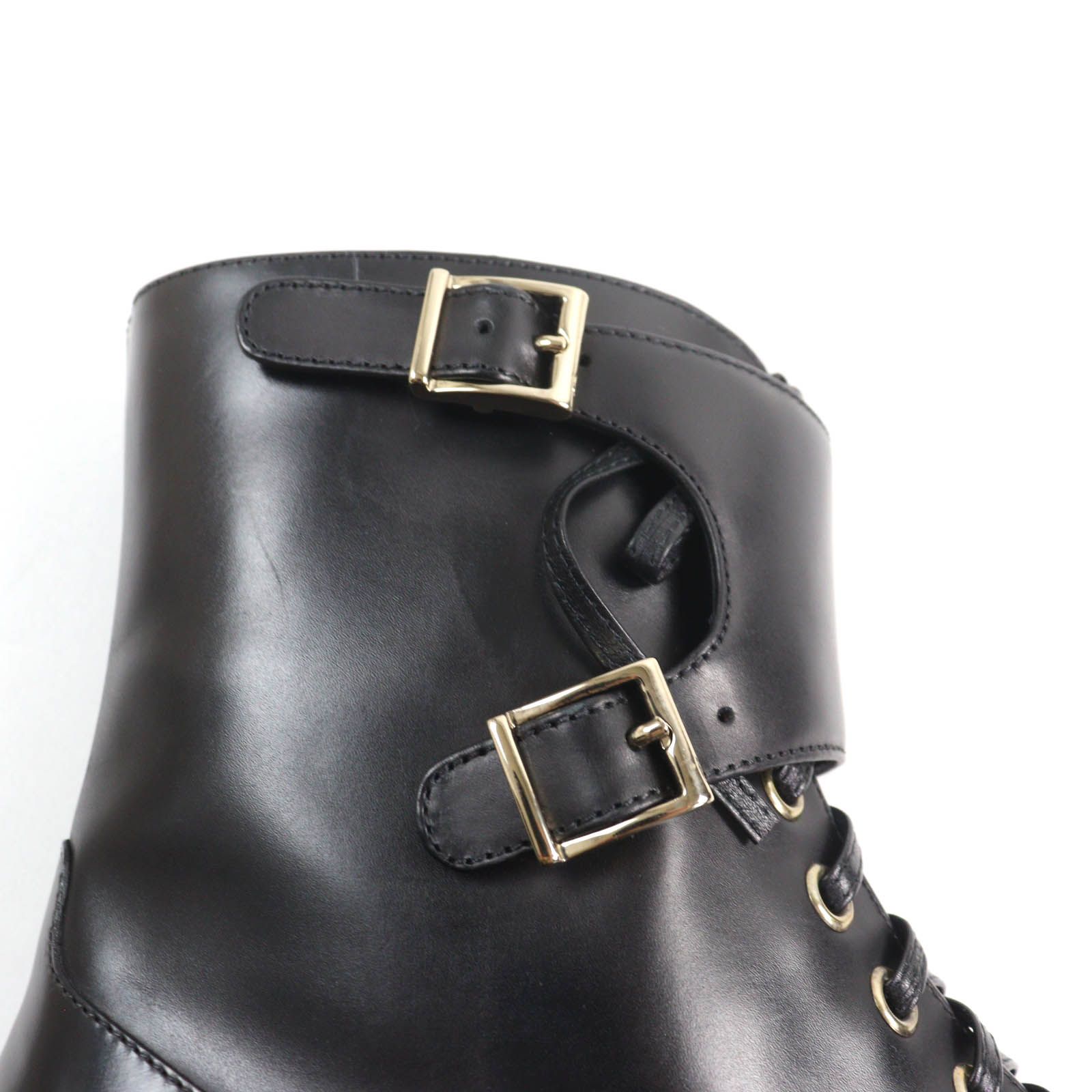 未使用品☆Santoni サントーニ サイドジップ ダブルバックル レース  