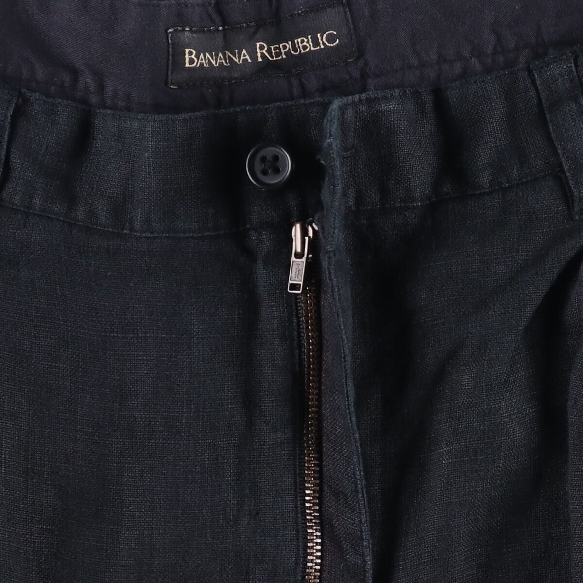 00's~ BANANA REPUBLIC ブラック ツータック リネンショーツ 00's~ BANANA REPUBLIC ブラック ツータック リネンショーツ