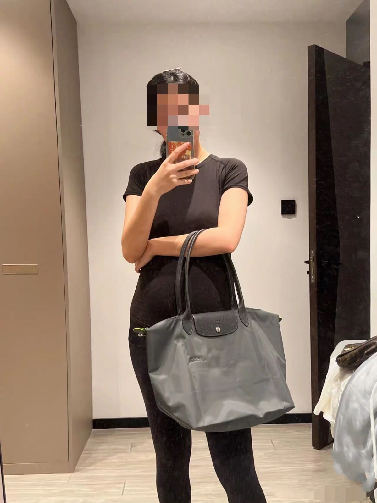LONGCHAMPル プリアージュトートバッグ(グラファイトグレー、サイズ L） LONGCHAMP ロンシャン ル・プリアージュ グリーンシリーズ