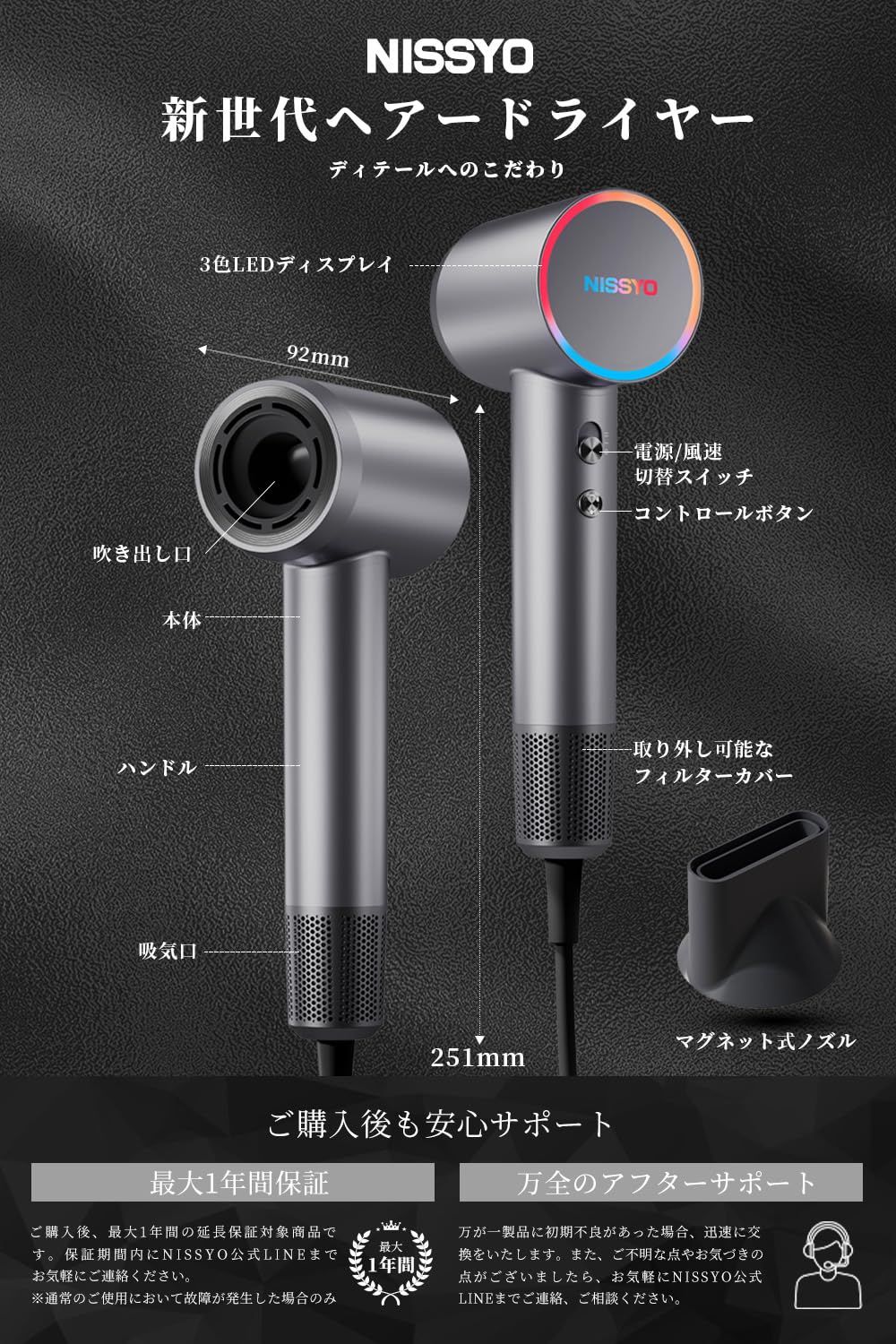 数量限定】8モード トップ 美髪 静電気 ヘアケア 高速ドライヤー 1200W