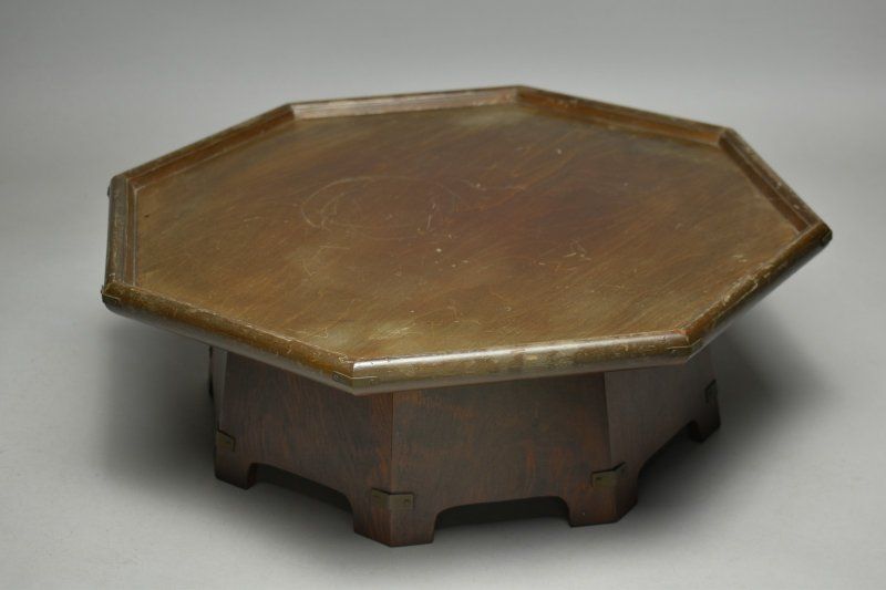 蔵A4696 八角小盤 座卓 ソバン 民藝