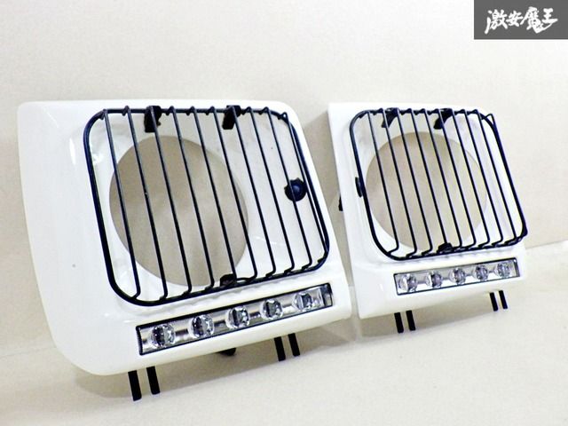 点灯OK! メルセデス ベンツ 純正 W463 Gクラス ゲレンデ ヘッドライト ガーニッシュ LED デイライト 白 左右セット W4638840174 棚43C