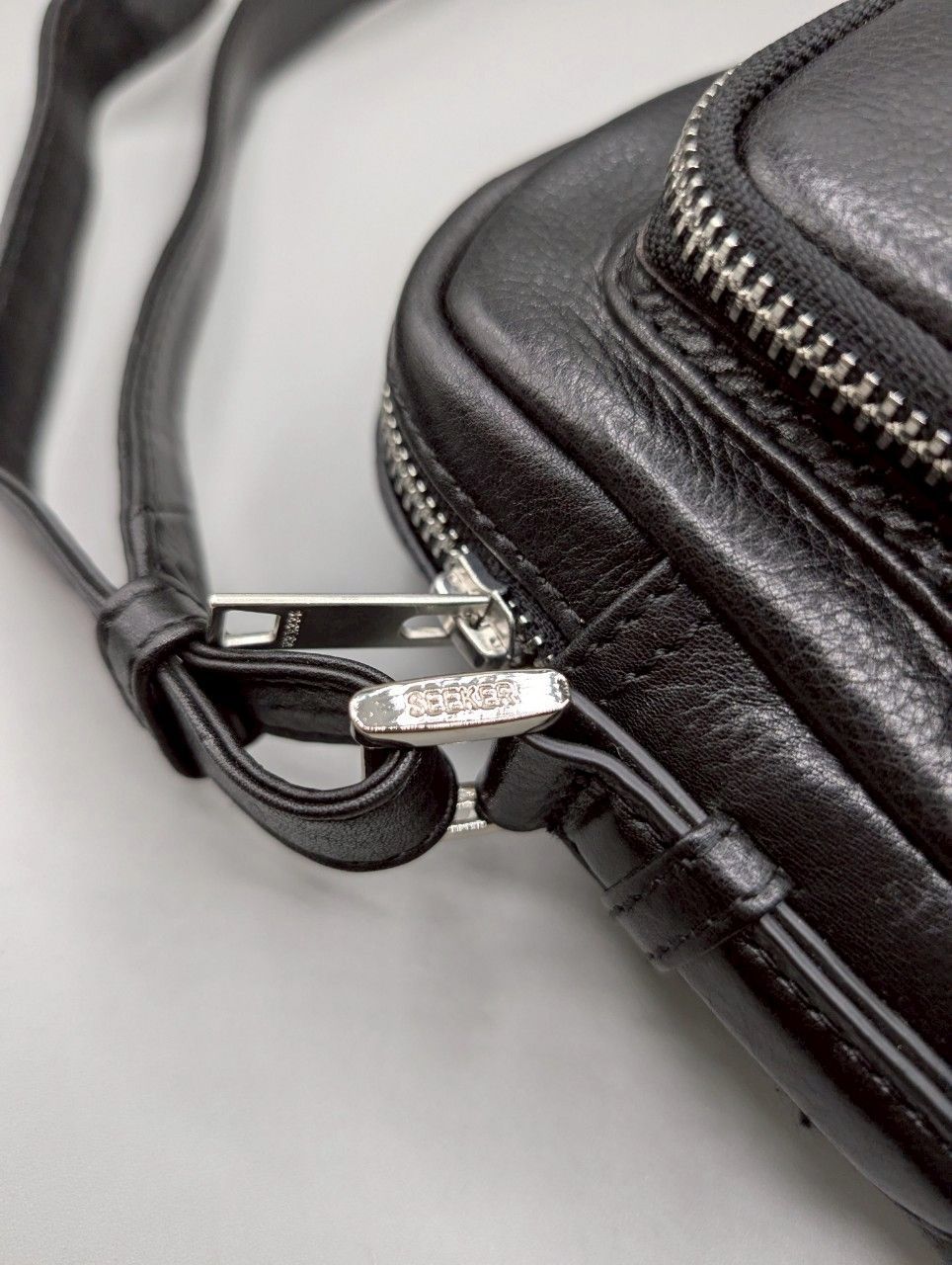 未使用2点セット】SEEKER 本革 トートバッグ＆ミニショルダー 黒