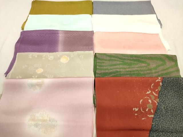 平和屋着物 和装小物 帯揚げ10枚セット 正絹 DAAX2081xg