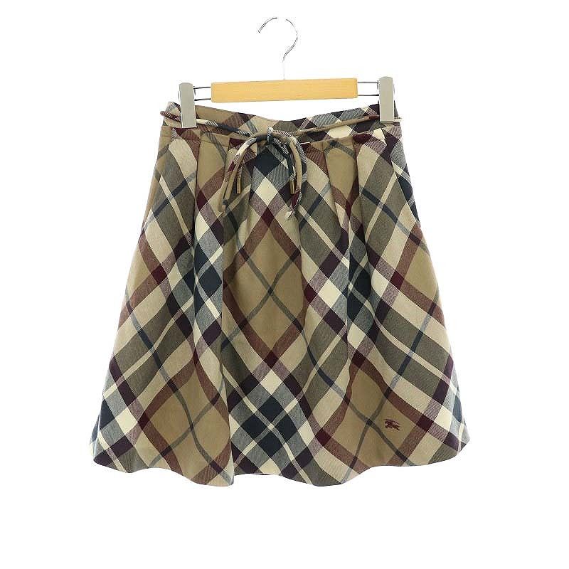Burberrys チェック柄 プリーツスカート 38 - BURBERRY ブルーレーベル