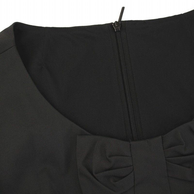 René ノースリーブ黒ワンピース ひざ丈　34 René - 美品 rene' サマーニット ワンピースの通販 by Lily.s