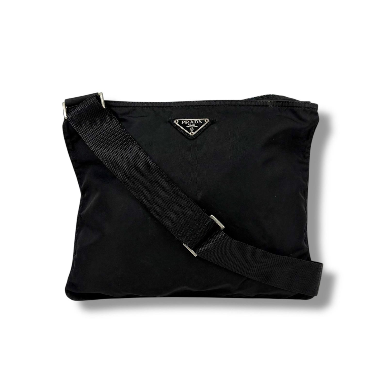 PRADA ボディバッグ　三角ロゴ　ナイロン　テスート　ブラック　クロスボディ 楽天市場】【中古】 プラダ ボディバッグ 三角ロゴ テスート