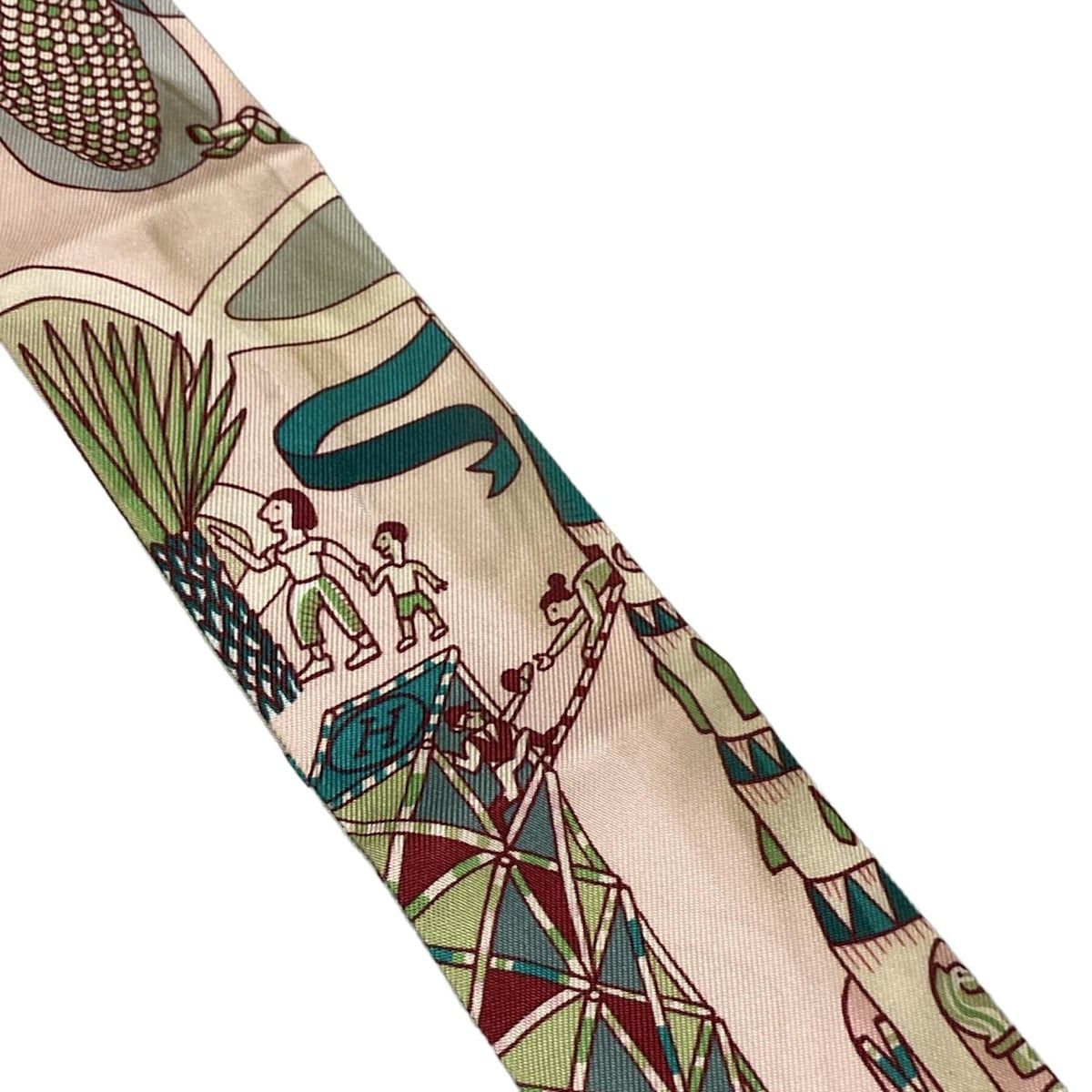 HERMES(エルメス) スカーフ ツイリー ローズプードル×ヴェール  