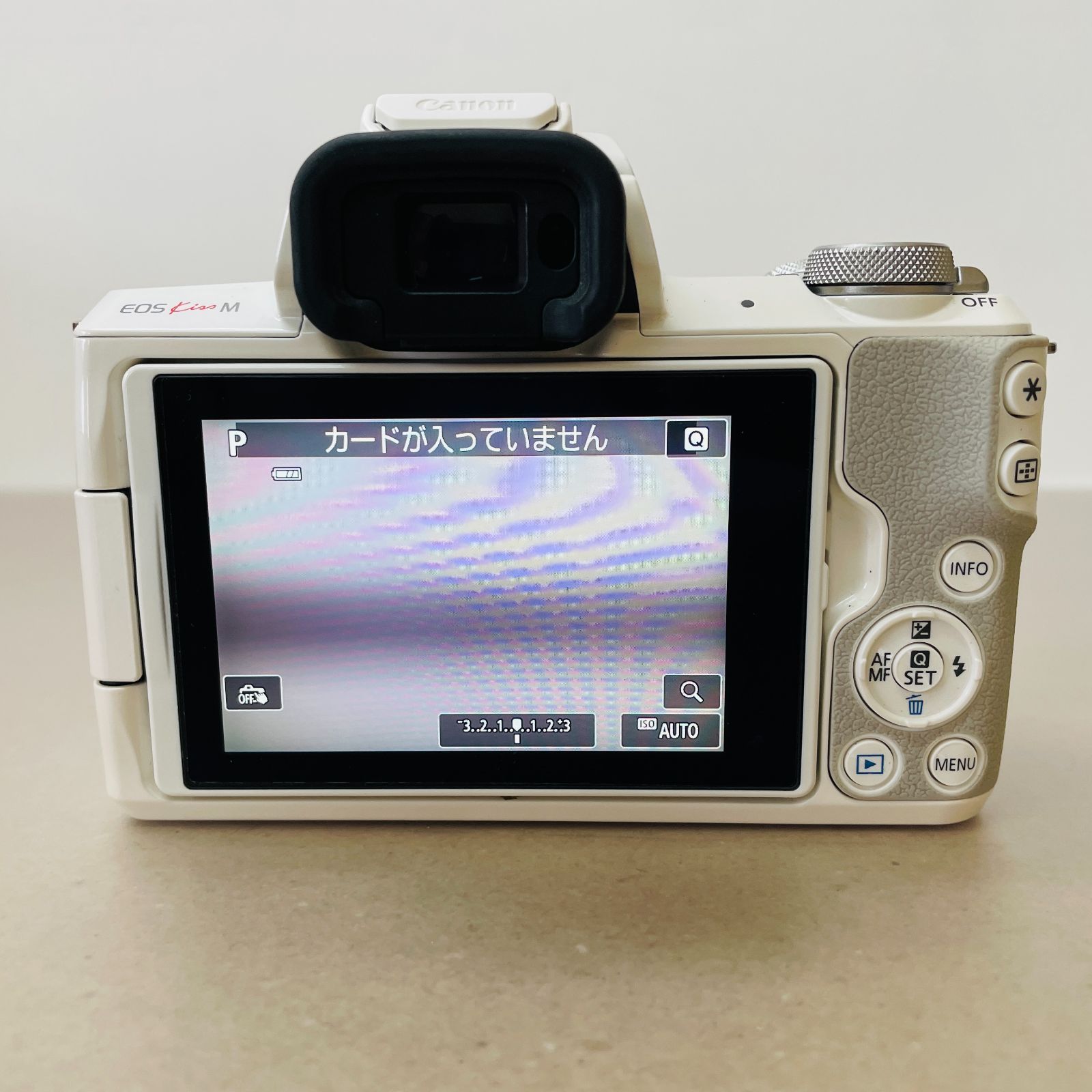 Canon EOS Kiss M 標準ズームキット ホワイト 元箱、kenkoレンズ 