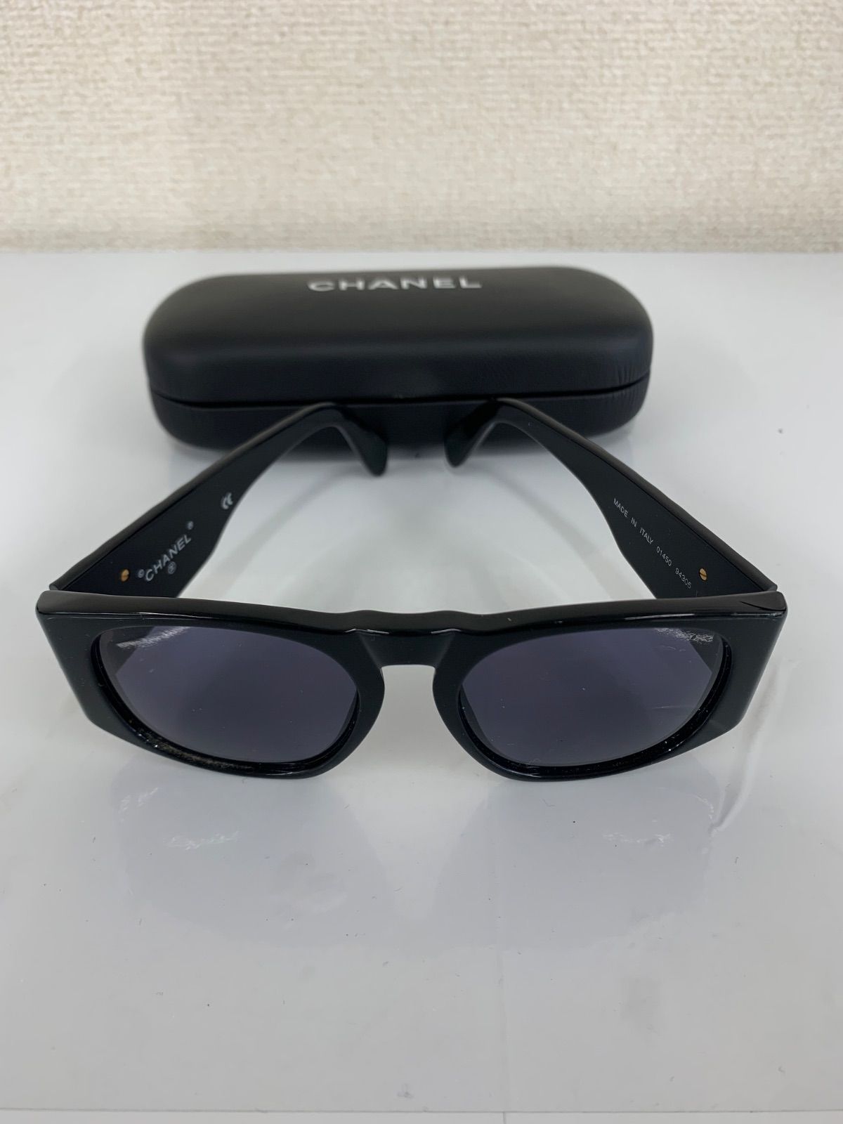 CHANEL シャネル マトラッセ ブラック サングラス 良品 CHANEL シャネル サングラス マトラッセ 黒 ブラック