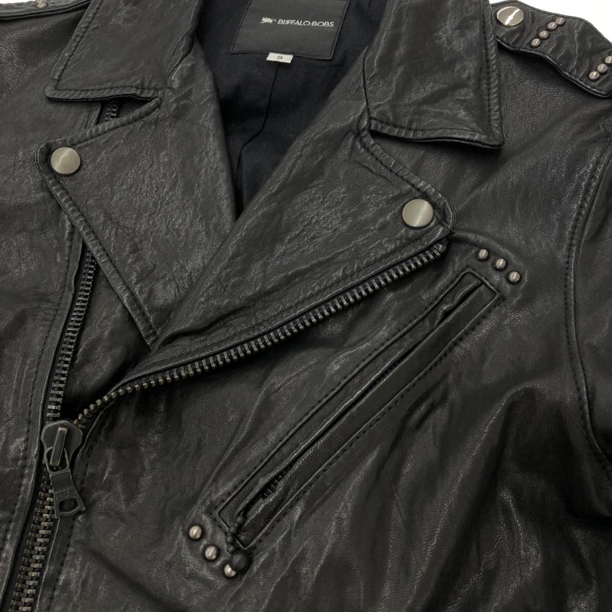 BUFFALO BOBS ブラック レザー ジャケット サイズ3 BUFFALO BOBS ブラックレザージャケット サイズ3 【公式通販】