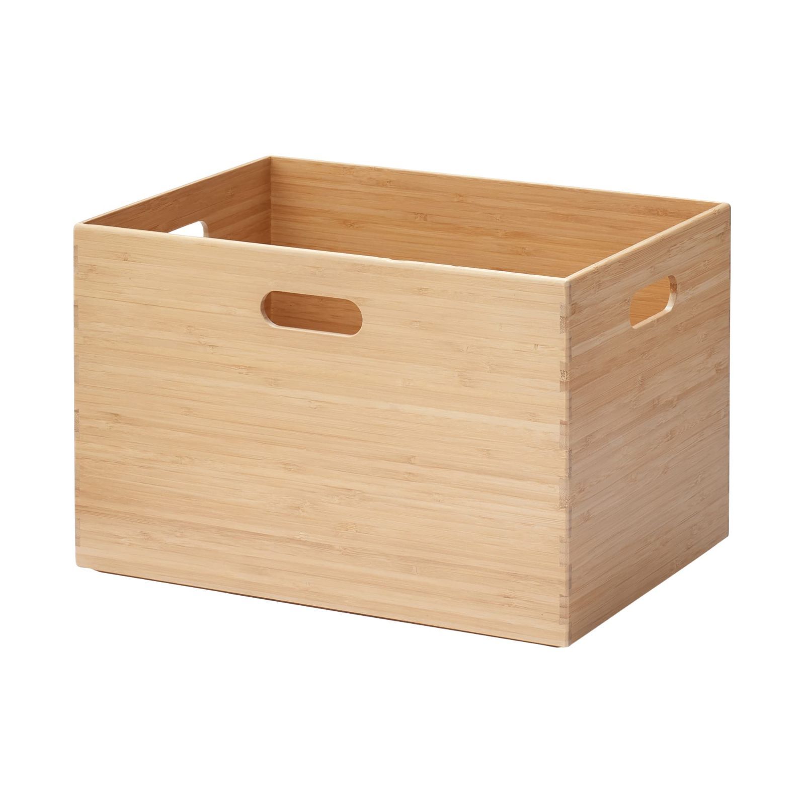 無印良品 重なる竹材長方形ボックス 収納用品 大 幅37×奥行26×高さ24.5cm 12047292
