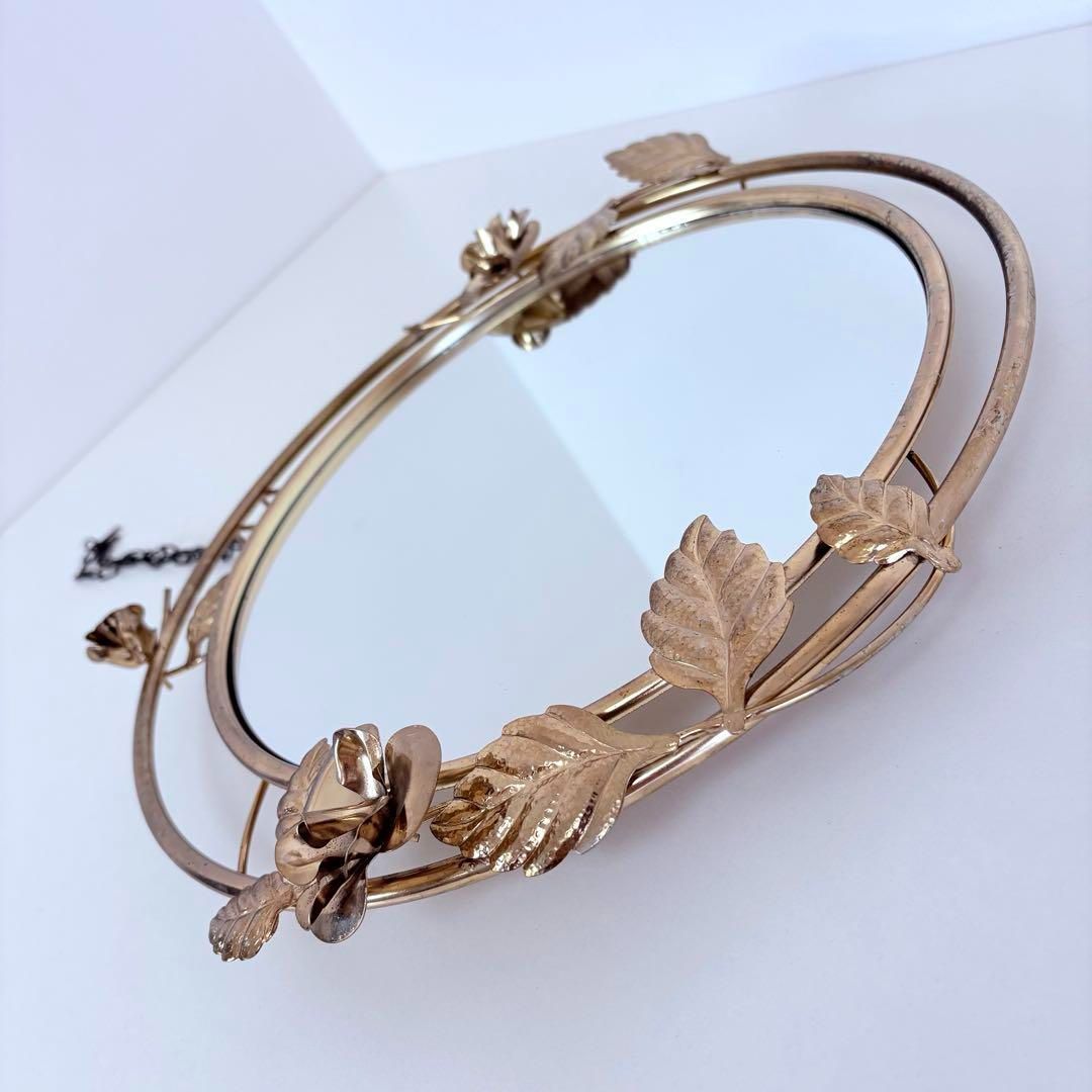 アンティーク ラウンド アイアン ローズ ミラー ビンテージ フレームミラー NEXPOTALLINN_EU