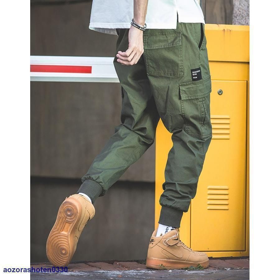 ジョガーパンツ メンズ カーゴパンツ リブパンツ チノパン 裾リブ 大きいサ20 カーゴパンツ メンズ ジョガーパンツ ワークパンツ アンクル丈 大人気