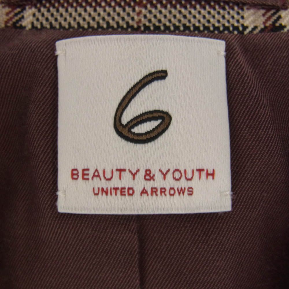 UNITED ARROWS ユナイテッドアローズ 8622-209-0006 BEAUTY&YOUTH 6 ROKU CHECK SET UP  JACKET チェック 6B ダブルブレスト 本切羽 テーラード ジャケット ブラウン系 38【中古】 - メルカリ