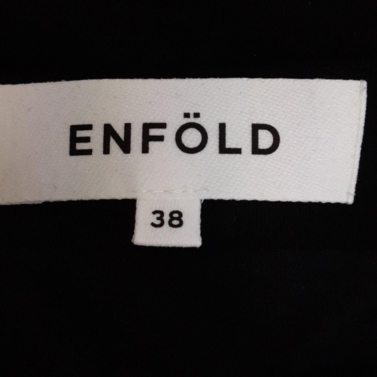 ENFOLD ブラック シアー　丸みが可愛い　ワンピース サイズ38 シアードットラグランギャザーワンピース Black – honono for