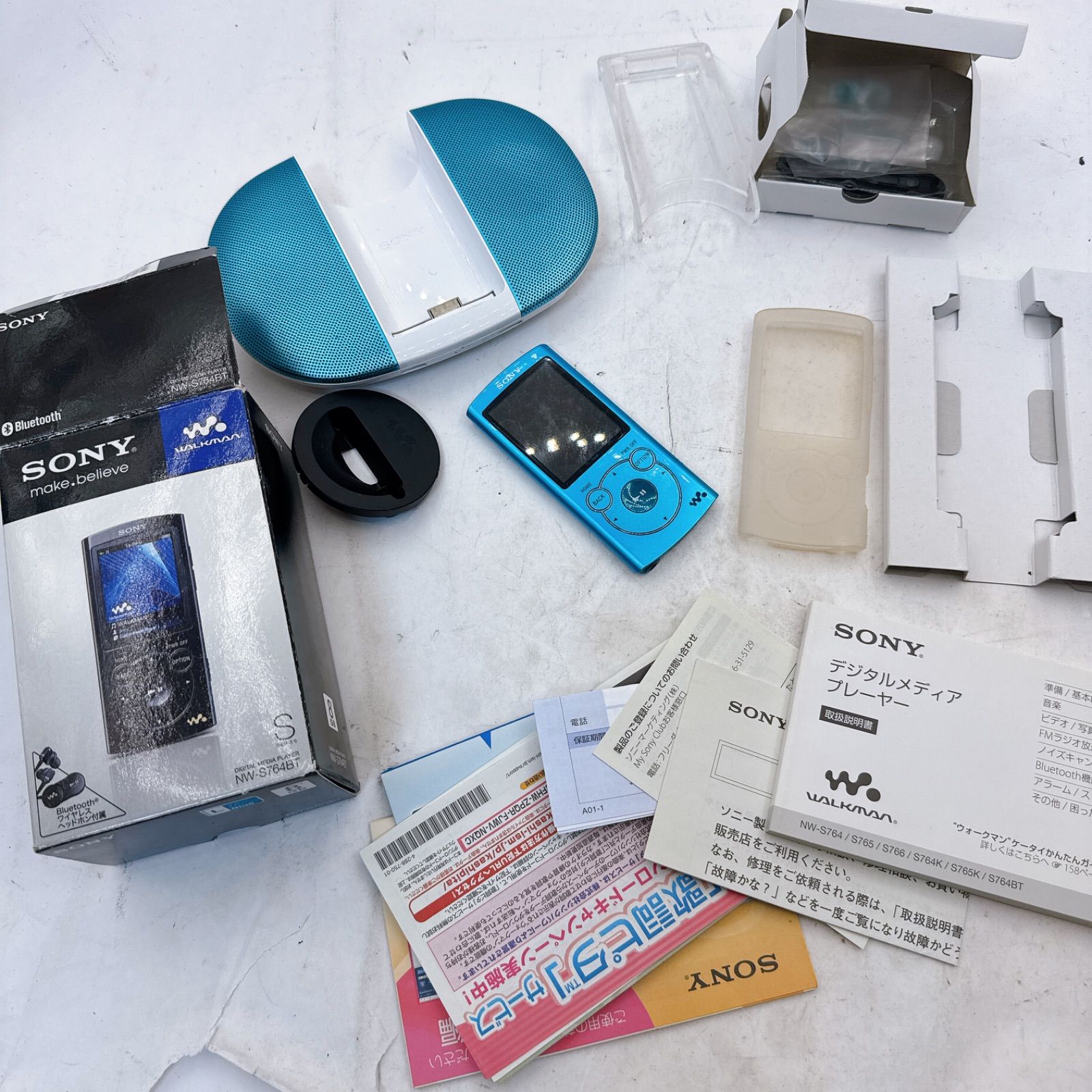 バッテリー新品 ウォークマン NW-S764 8GB Bluetooth ブルー NW