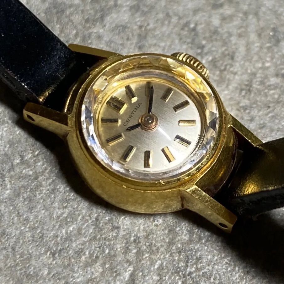 18K CERTINA ヴィンテージ 手巻き 腕時計 稼働品 金無垢 コレクション品 現状品