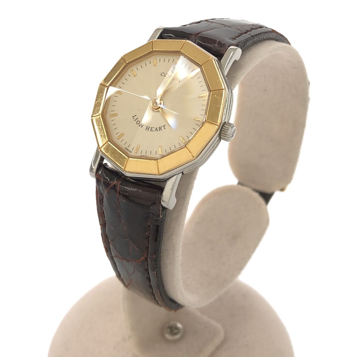 腕時計 稼働 CORUM コルム 64.901.21 クォーツ ベルト社外品