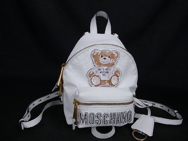 □新品□未使用□ MOSCHINO モスキーノ PVC×レザー ベア くま ミニ