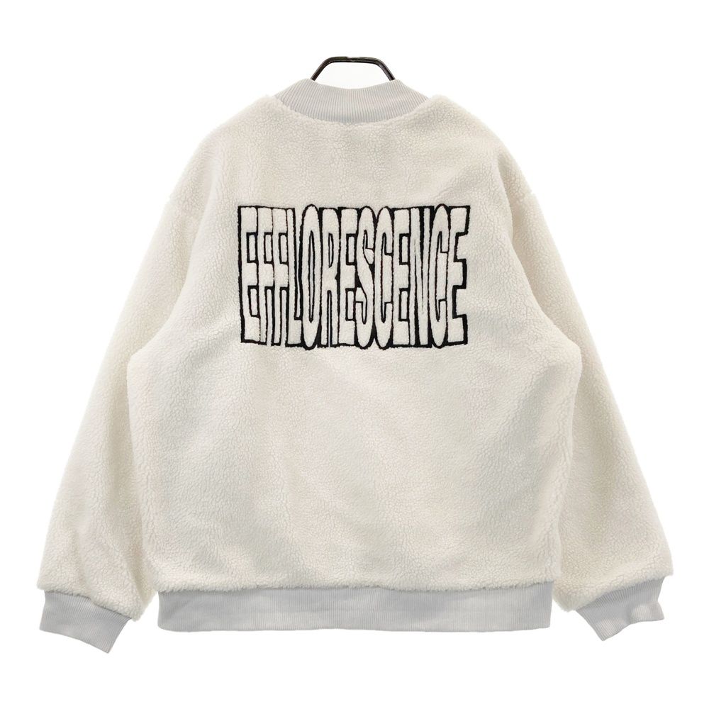サイズ XL EFFLORESCENCE エフロレッセンス モックネック ボア トレーナー ホワイト系 240101471235 ゴルフウェア メンズ ストスト