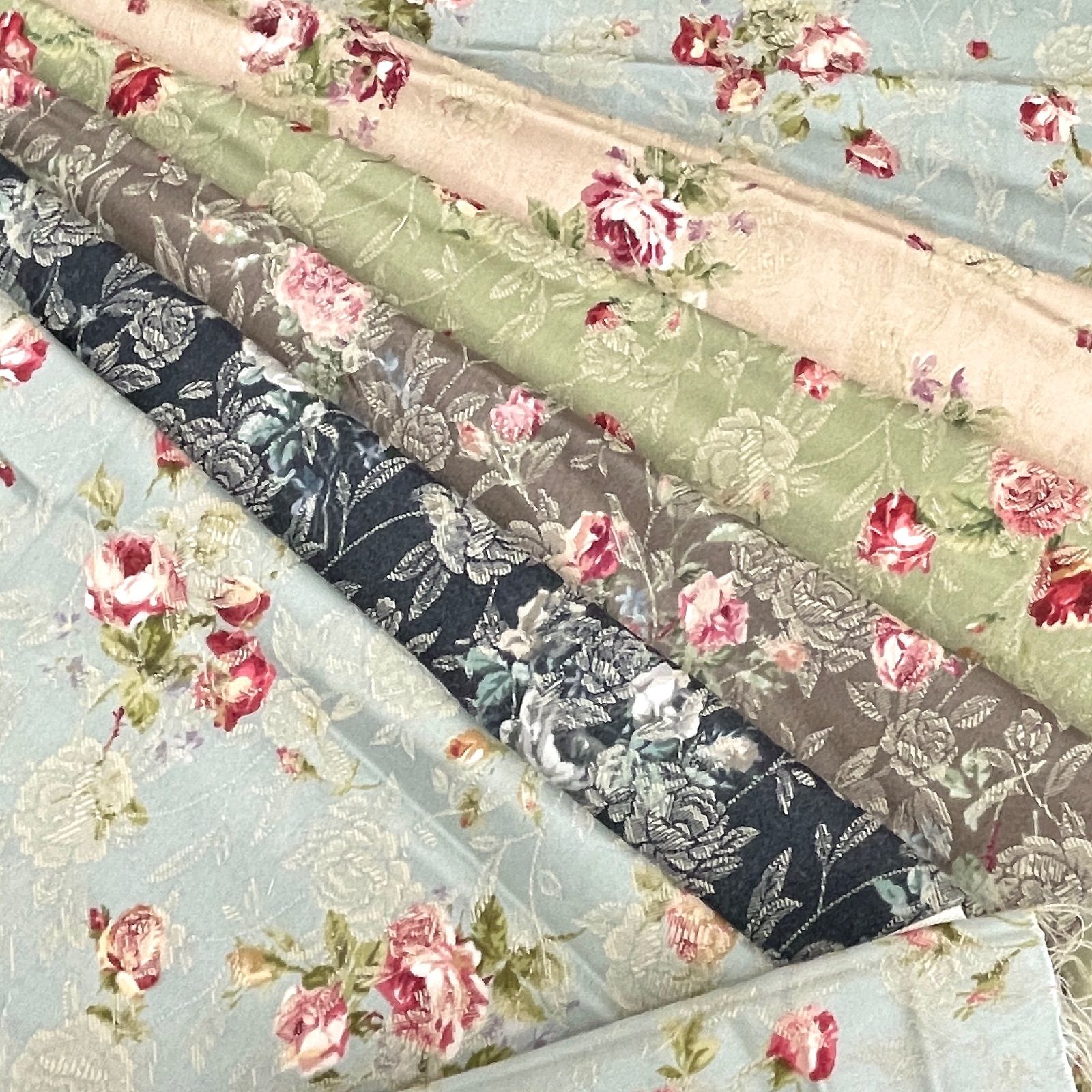 Y-1026レア♡T/Cジャカードバラ柄5色/YUWA