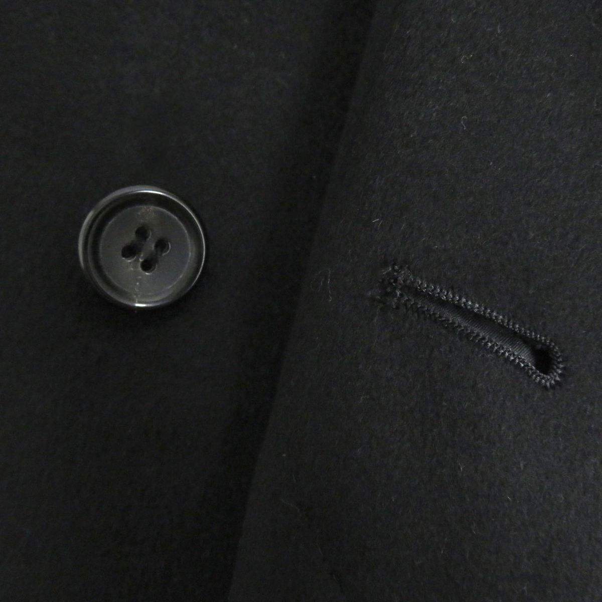 【ドンドン見直し】良品▽クリスチャンディオール 裏地ロゴ柄 カシミヤ100％ 比翼仕立てコート ブラック M 正規品 メンズ シンプル◎