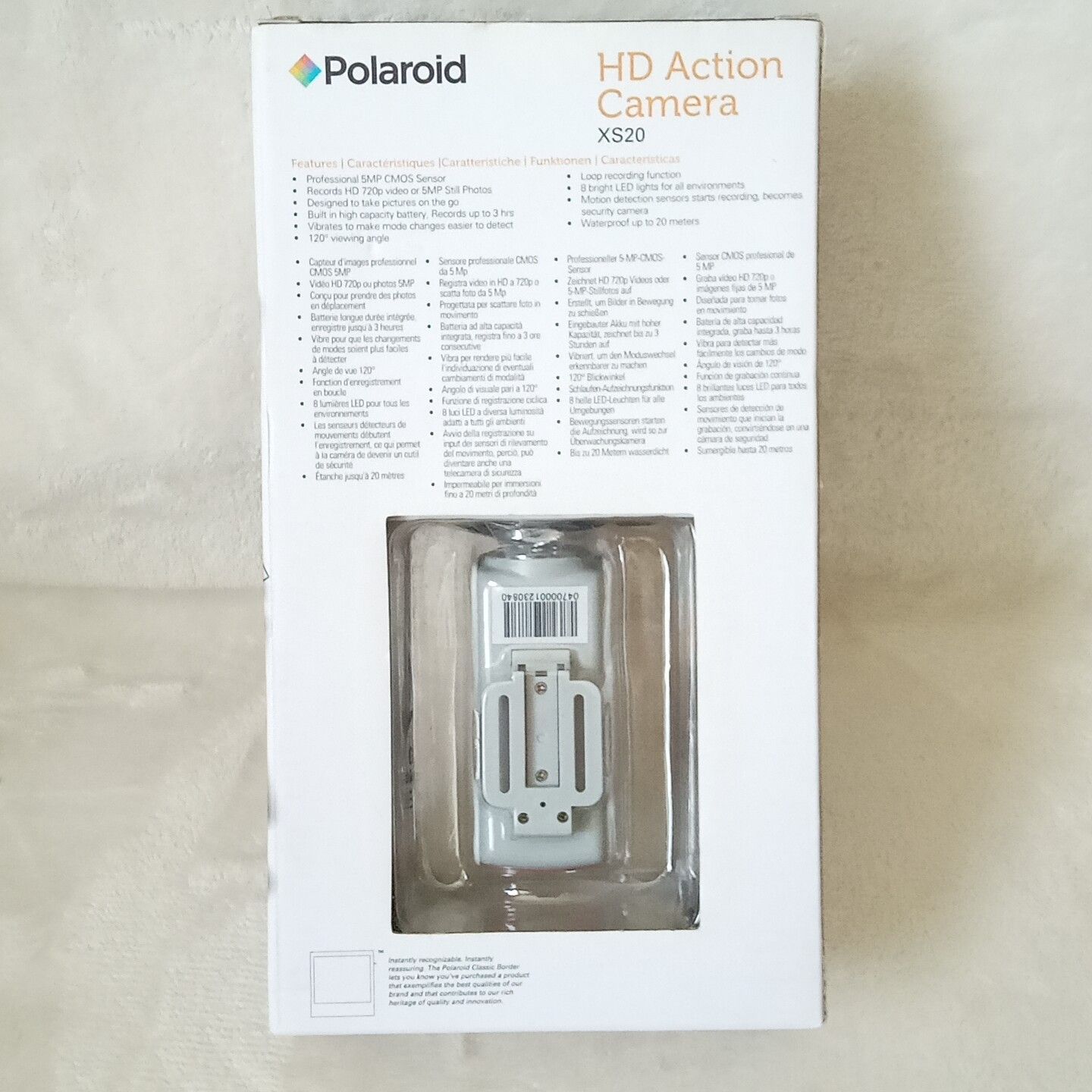 日本全国送料無料! ポラロイド XS20 防水アクションカメラ 720p 12MP 8LED付き