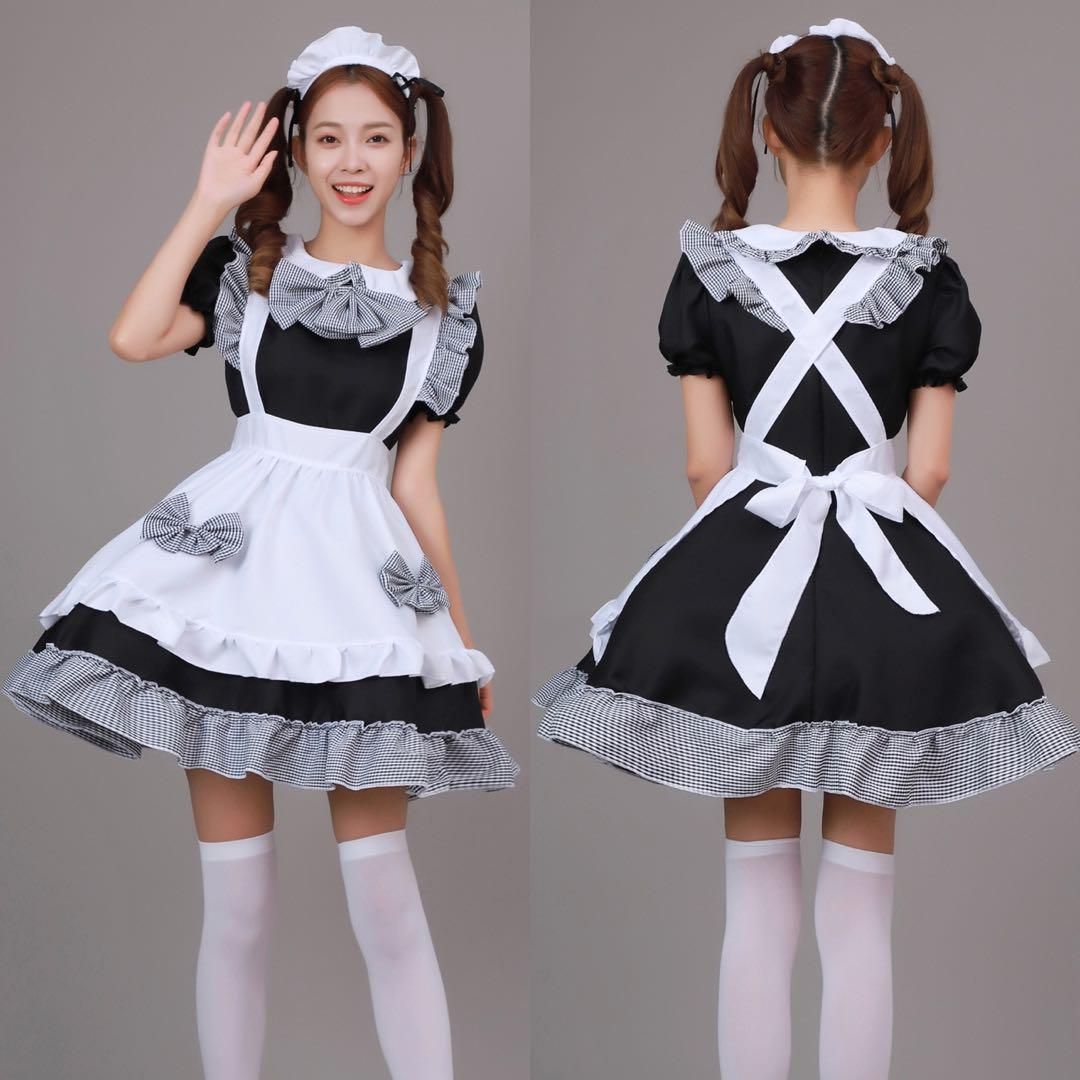 白黒メイド服＆黒メイド服 Amazon.co.jp: [Seechio] メイドコスプレ衣装 | 6サイズ展開の