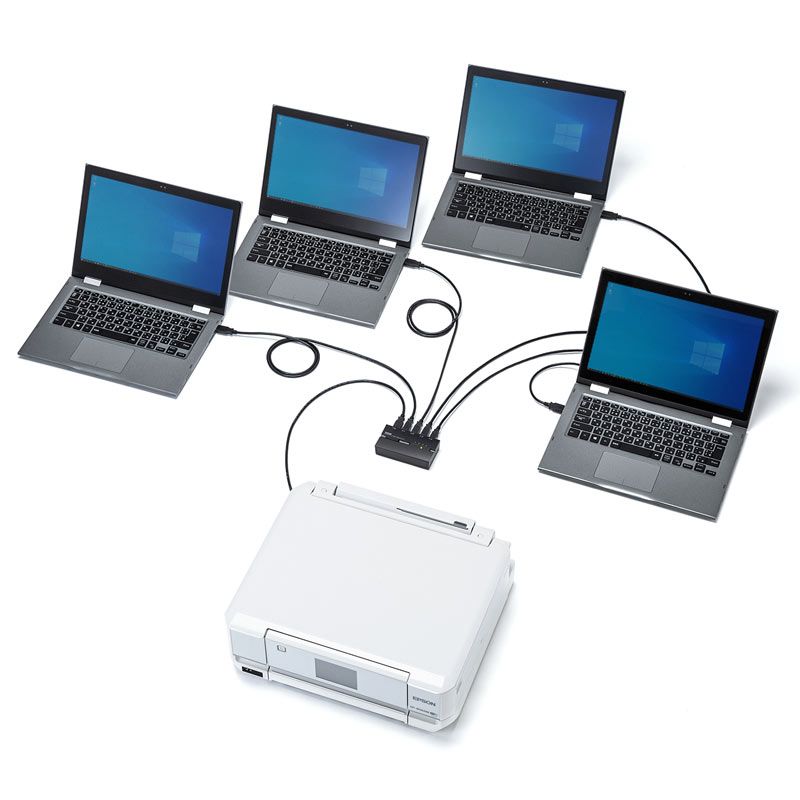 サンワサプライ 磁石付きUSB2.0手動切替器