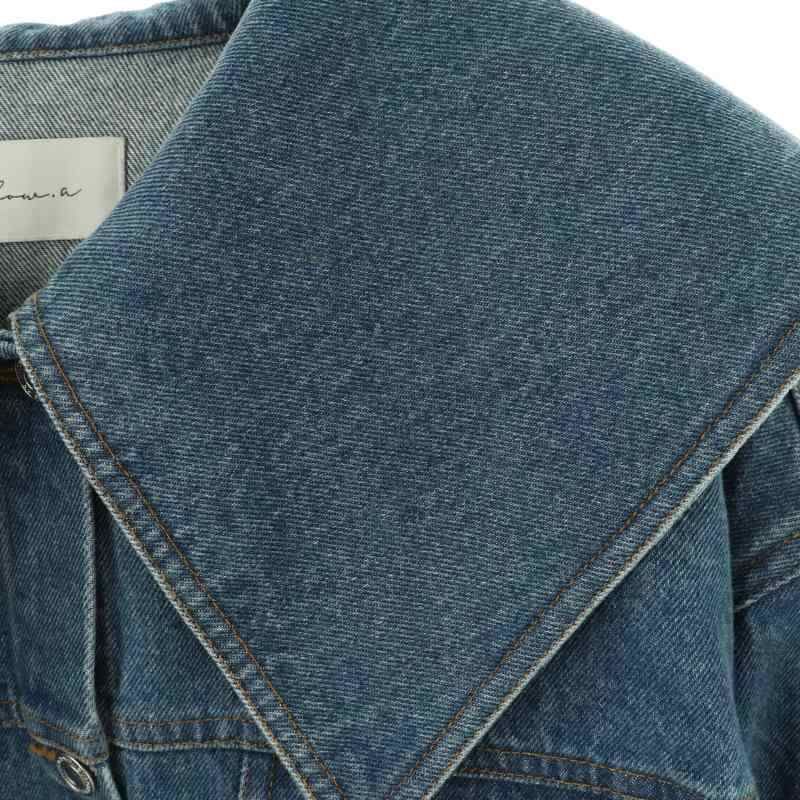 bow.a DENIM JACKET デニムジャケット ボウエー bow.a DENIM JACKET デニムジャケット ビッグカラー F