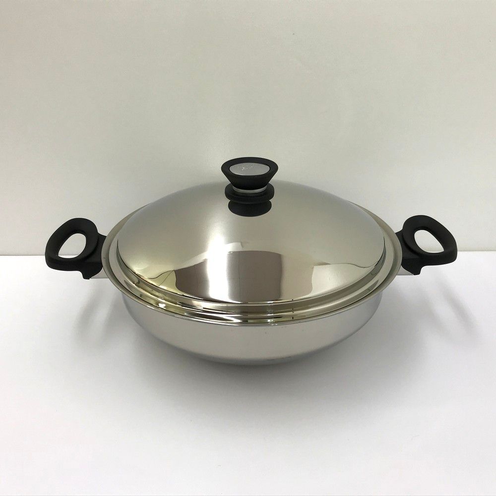 品質保証 ！ AMWAY アムウェイ クィーン ウォック ふた付 外箱 説明書付き 外箱汚れ有