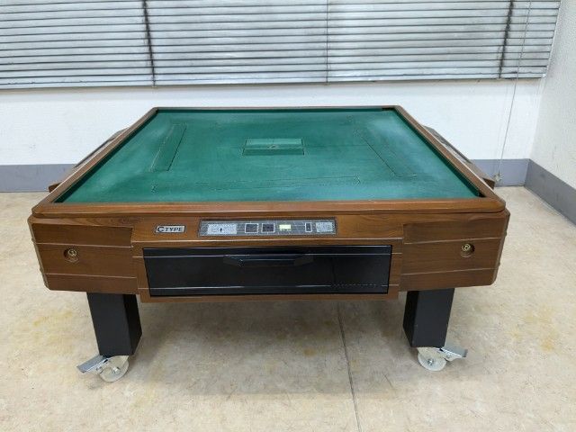 ○○○【発送可】中古全自動麻雀卓『かきぬま雀夢CZ型 薄茶 座卓仕様