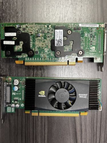 2 x PNY NVIDIA QUADRO NVS 420 VHDCI to HDMI X4 MONITS ビデオ カード / G3-4