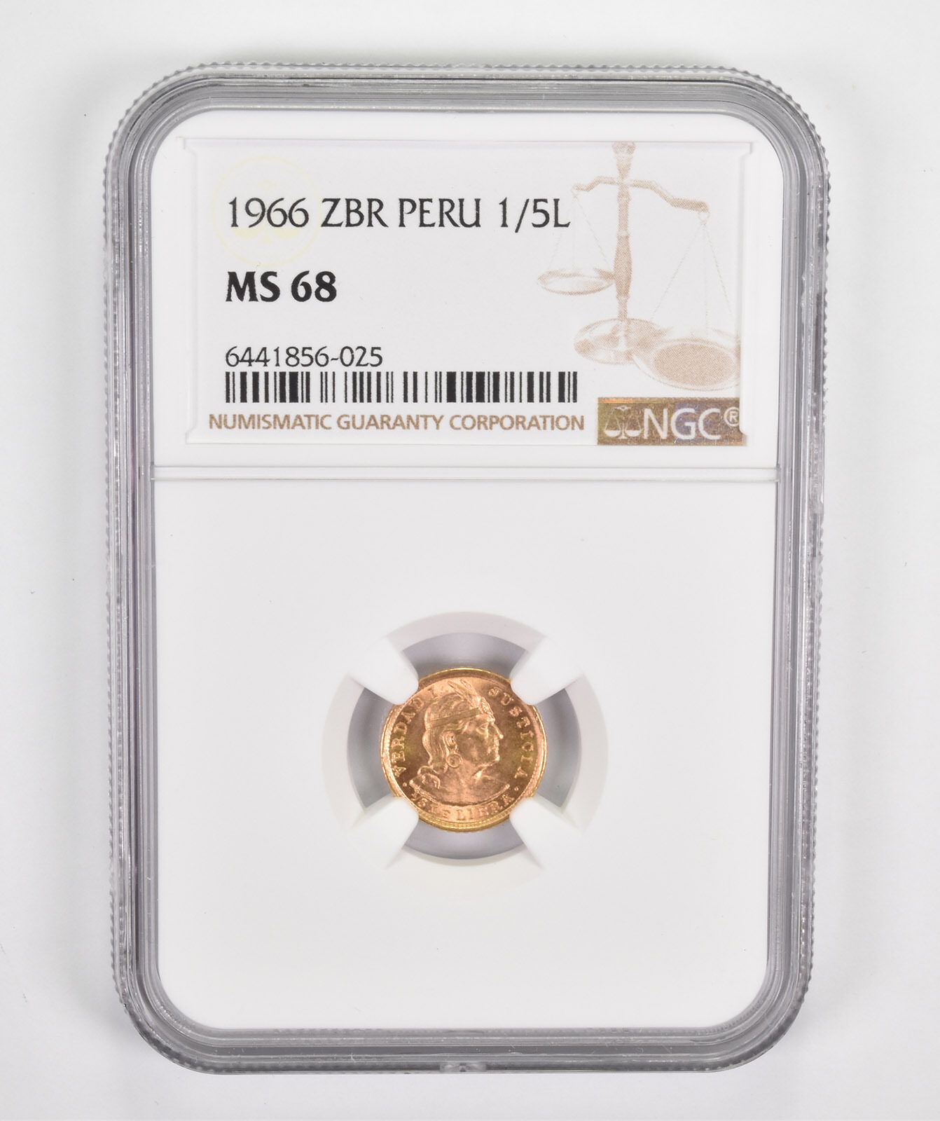 スーパーセール 半額タイムセール MS68 1966 メルカリ - NGC リマ 1/5 ペルー ZBR コレクション