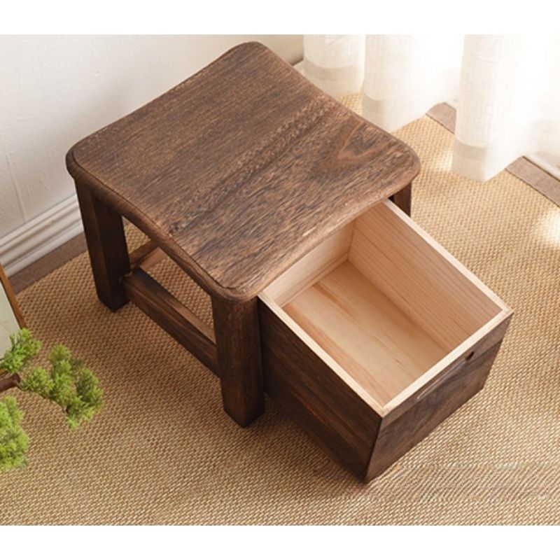 ほぞ組】木製スツール高さ75cm丸椅子stool 花瓶台 【ほぞ組