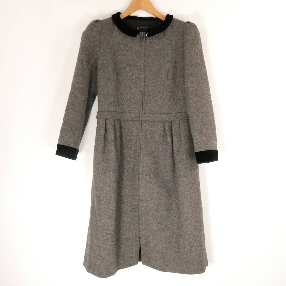 極美品✨フォクシー 定価32万 ジュエルグレー ファーロングコート ビジュー38 極美品✨フォクシー 定価32万 ジュエルグレー ファーロング