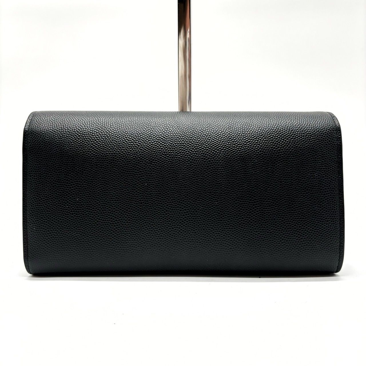 美品】 サンローラン 長財布 二つ折り財布 ブラック キャビアスキン 美