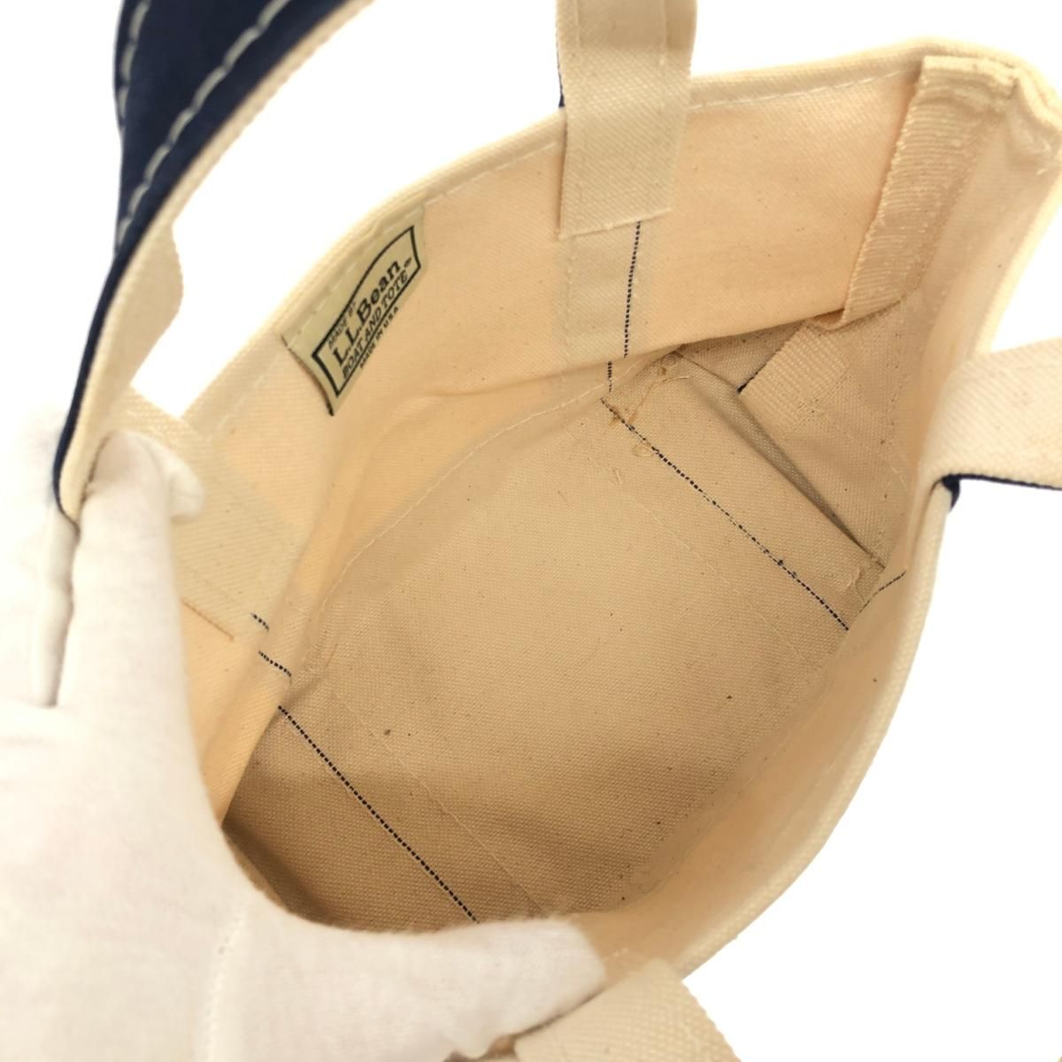 美品 L.L.Bean エルエルビーン トートバッグ ネイビー/ベージュ 