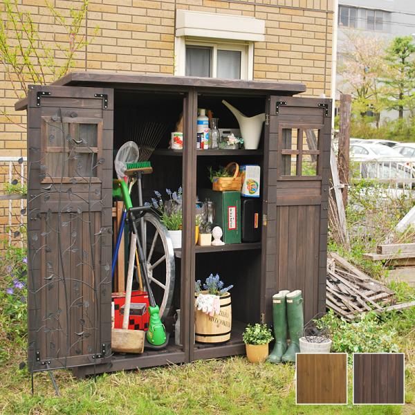 物置 屋外 大型 大きい おしゃれ 組み立て 設置 diy 収納庫 屋外 棚 観音扉 野外 庭 玄関 北欧 ナチュラル 木製 収納棚 ガーデニング 園芸 掃除 キャンプ 用品 sms-dns-0177