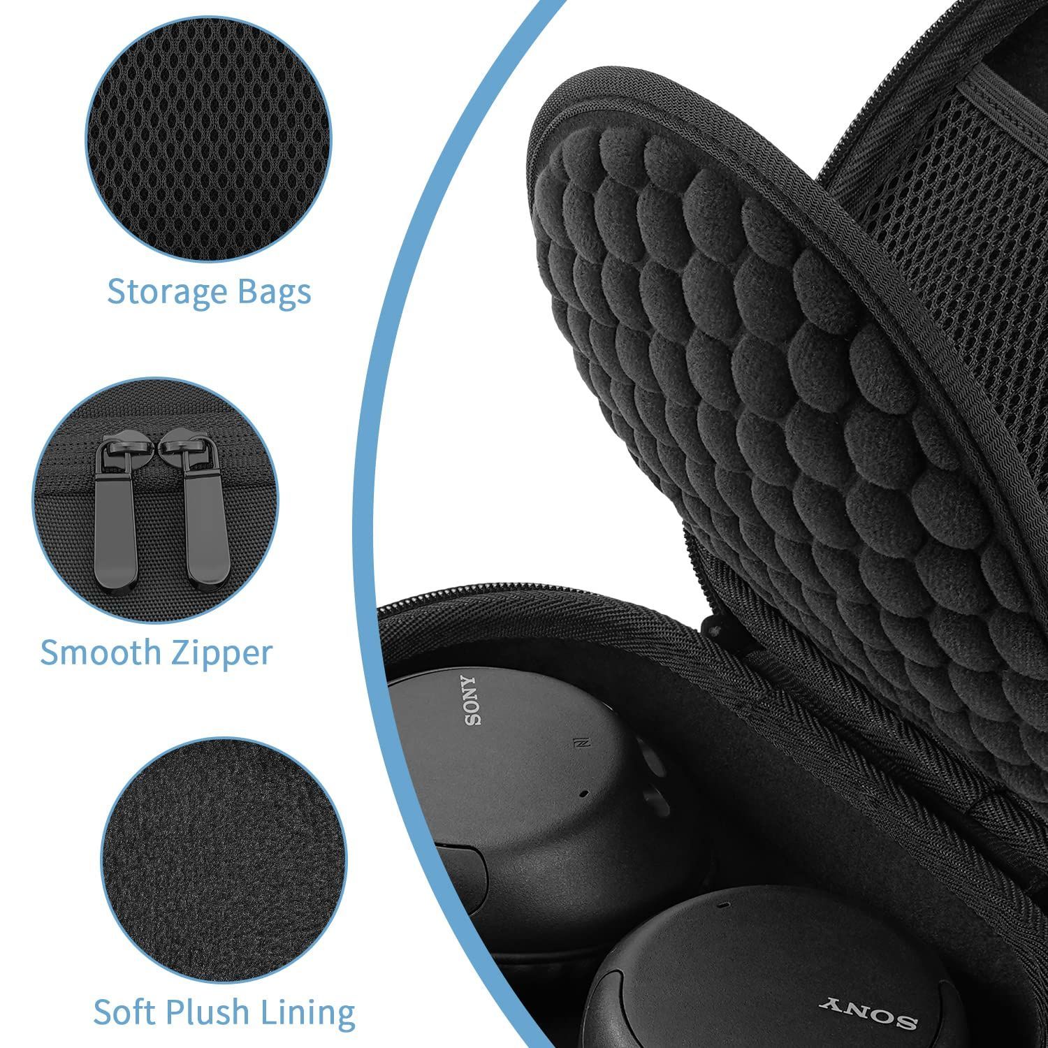 YINKE ヘッドホンケース Sony WH-CH710N / WH-CH720 /WH-CH700N