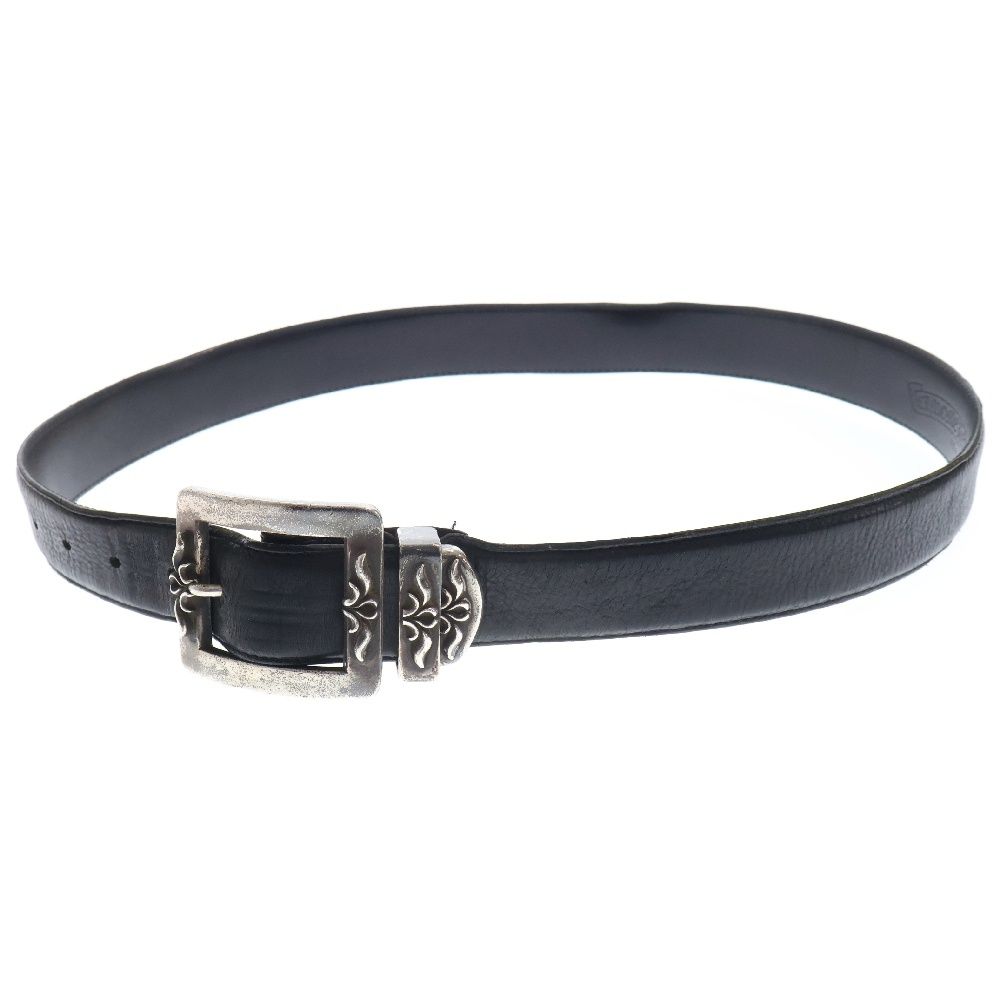 CHROME HEARTS (クロムハーツ) BLT 3PC OTJ 1.5 レザーベルト ブラック/シルバー