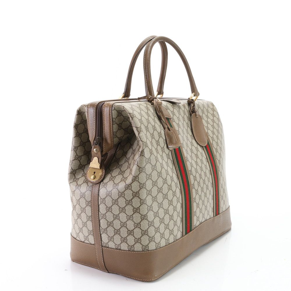GUCCI GGスプリーム オールドグッチ シェリー ボストン トートバッグ GUCCI】オールドグッチ/GGスプリーム/シェリーライン/ボストン
