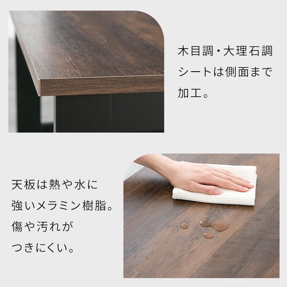 ヴィンテージ折りたたみローテーブル 40722-25 幅約80×奥行約50×高さ約37cm ローテーブル ホワイトナチュラル テーブル アイリスプラザ MARWIL-DEMENAGEMENTS_CH