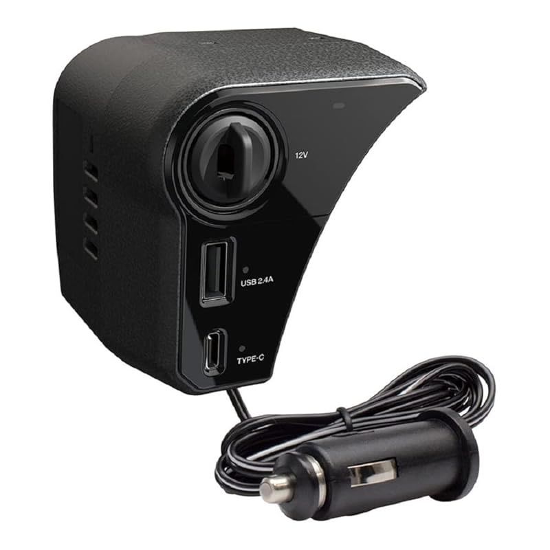 槌屋ヤック(Tsuchiya Yac) 車種専用品 トヨタ MXPK1# アクア専用 USB+ 増設ソケット 電源BOX ブラック 180×100×90mm SY-A16