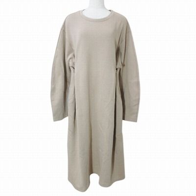 近年モデル ロクビューティアンドユース ZIP DRESS/ワンピース ベージュ 6 ROKU BEAUTY&YOUTH B&Y ロク ビューティーアンドユース 美品