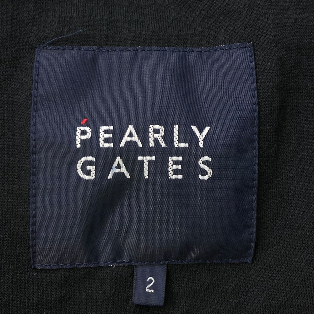 【セール開催】  サイズ 2 PEARLY GATES パーリーゲイツ フリース切替 ジップパーカー ブラック系 240101507763 ゴルフウェア レディース ストスト
