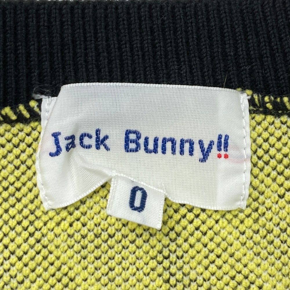 サイズ：0 JACK BUNNY ジャックバニー  ニットセーター 千鳥格子柄 イエロー系 [240101266426] ゴルフウェア レディース ストスト