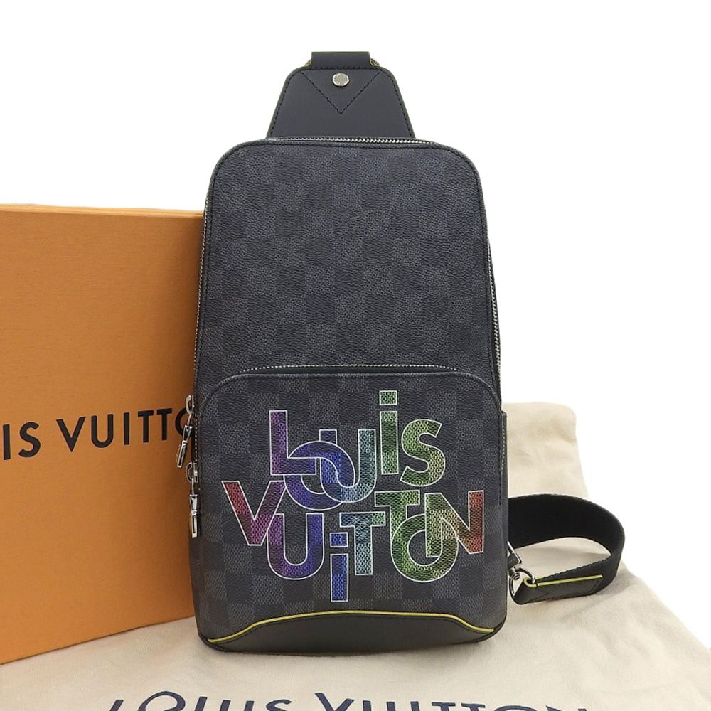 本物保証 箱 布袋付 ルイヴィトン LOUIS VUITTON ダミエ グラフィット アヴェニュー スリングバッグ N40273 ボディバッグ